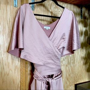 Vetta satin three in one jumpsuit with detachable blouse